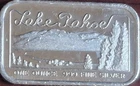 1985 Silver Towne Lake Tahoe 1 Oz .999 Fine Silver Art Bar, Reverse Type 11