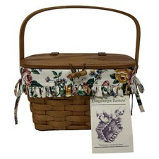 Vintage 1992 Longaberger Baskets Handwoven Small Purse 10821 Garden Splendor