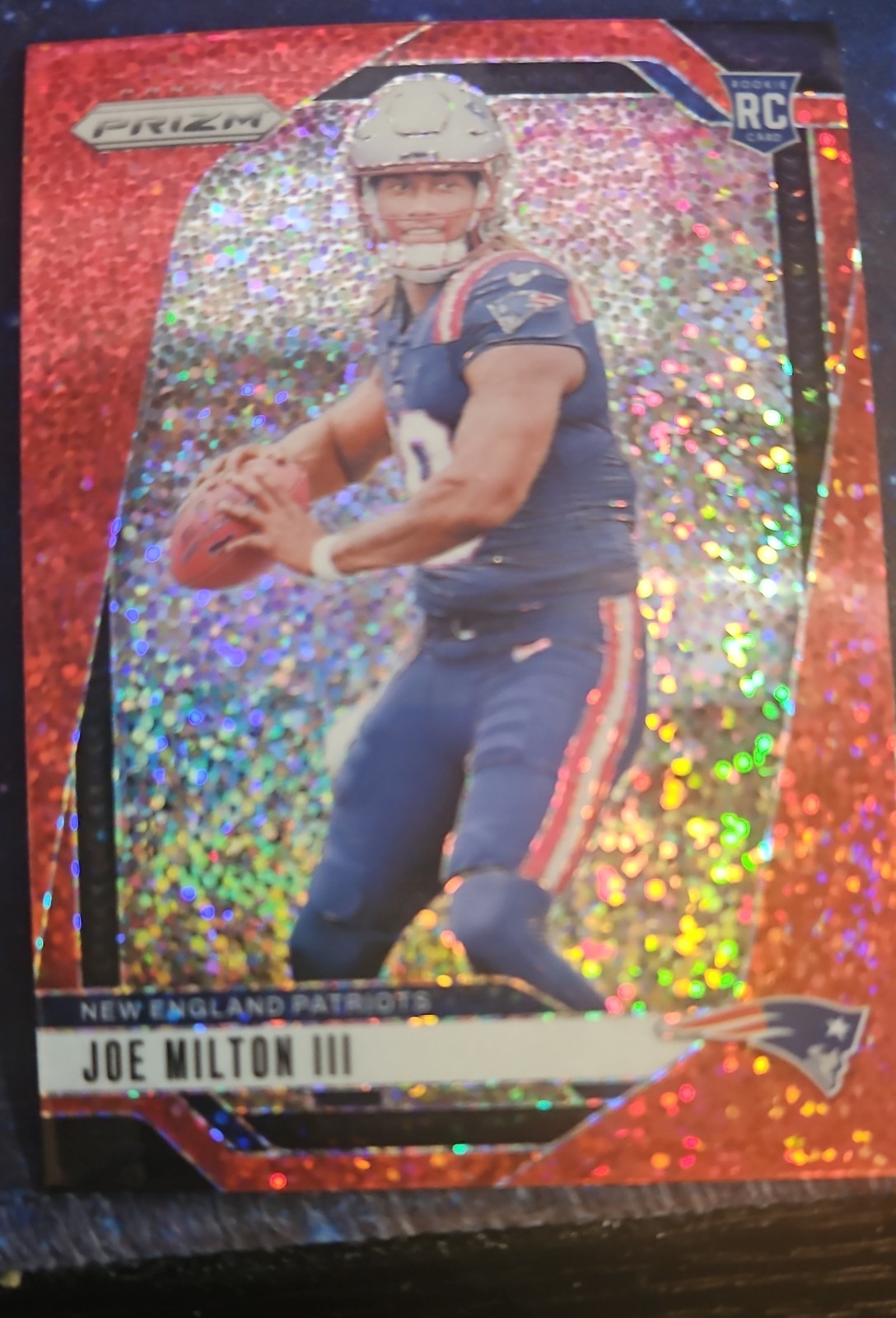 2024 Panini Prizm - Rookies Joe Milton III #354 Red Sparkle Prizm (RC)