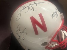 Rodgers/Rozier/Crouch Nebraska Heisman winners signed helmet w/case