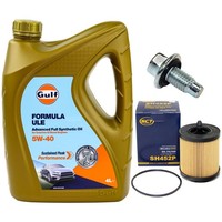 MotoröL Filter Set 5W-40 5 Liter + ÖLablassschraube FüR Chevrolet Fiat Opel 2.2