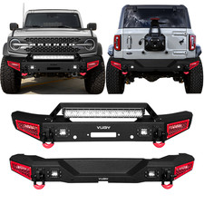 Vijay Steel Frontrear Bumper For 2021-2025 Ford Bronco With Winch Plate Lights