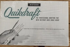 VTG Dietzgen Quickdraft Vellum Rag Tracing Vellum Graph Paper - Unopened 48 shts