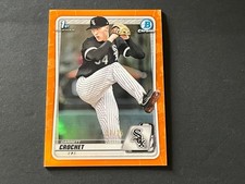 Garrett Crochet 2020 1st Bowman Chrome Draft Orange Refractor /25 .