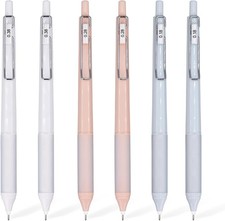 6pcs Gel Pen set, Black Ink Pens 0.18mm /0.28mm / 0.38mm Ultra Fine point Smooth