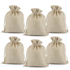 25-100Pcs Burlap Gift Bags Jute Favor Gift Bags Christmas DIY Craft Pouch 4 Size