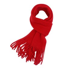 Kids Knitted Tassel Scarf Fashion Solid Color, Toddler Soft Warm Neck Warmer