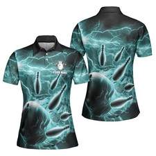 Personalized Name Bowling Women Polo Shirt S-5XL