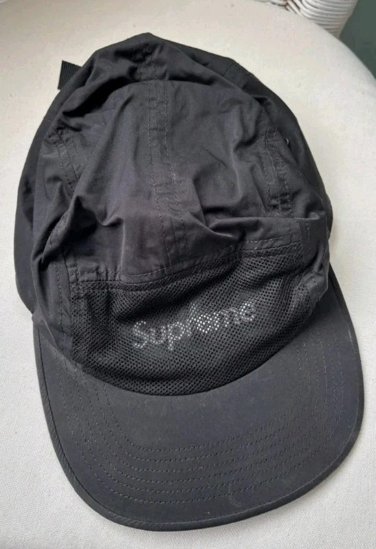 Casquette de camp militaire suprême FW19 logo boîte chapeau noir