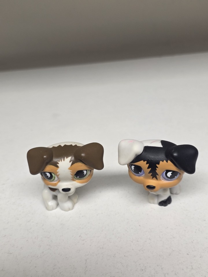 Hasbro Littlest Pet Shop LPS - Your Choice of a Jack Russell Puppy Dog Pet: #1110 or #1200 - Preowned Retired Collectibles - UK