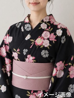 Yukata Cotton Black Cherry Blossom