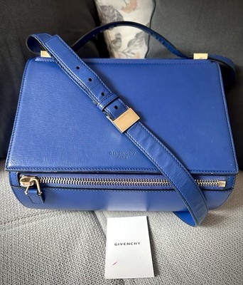 Givenchy Pandora Box Medium Blau 100% Kalbsleder Sehr Guter Zustand