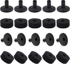 Set of Cymbal Stand Sleeves and Felts, 10pcs Black Standard Size Cymbals Stand F
