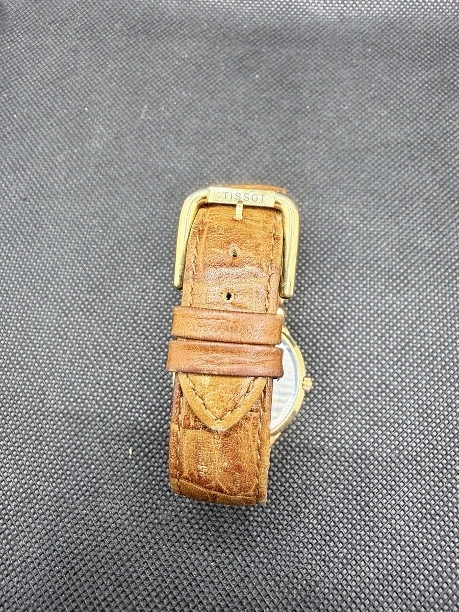 Vintage Tissot Stylist Quartz Watch Gold Tone Roman Dial Sapphire