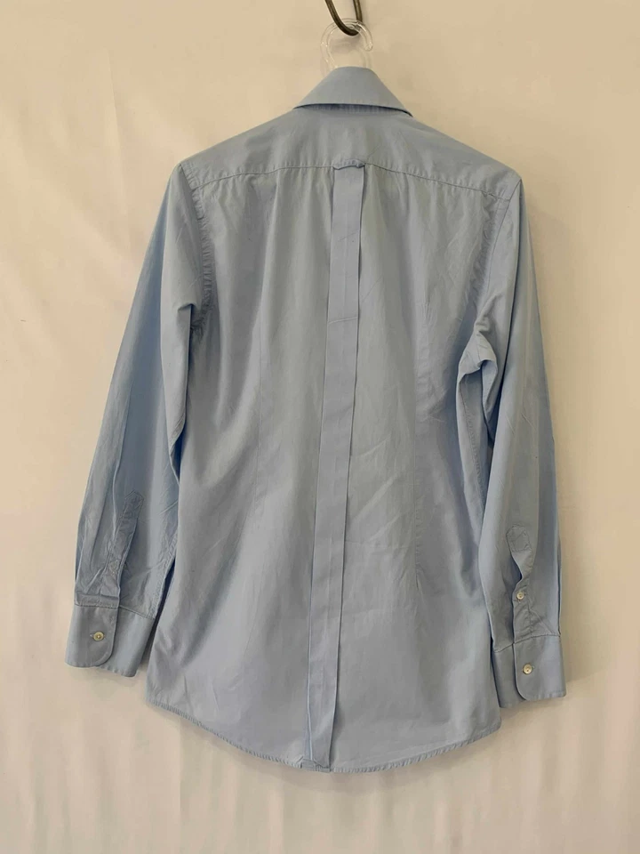 Camisa de vestir Dolce & Gabbana azul para hombre talla 15/38 hecha en Italia manga larga #C11 Foto 2 de 4