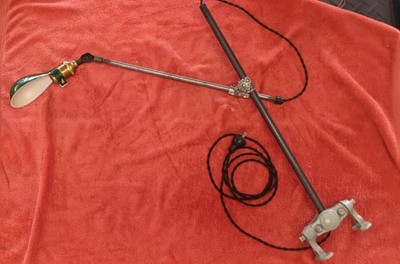 Vintage Industrial O.C. White Articulating ''G'' mount Lamp Fixture