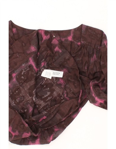 J. CREW Womens Abstract Pattern Blouse Top US 10 Large Brown CK70 - Picture 3 of 4