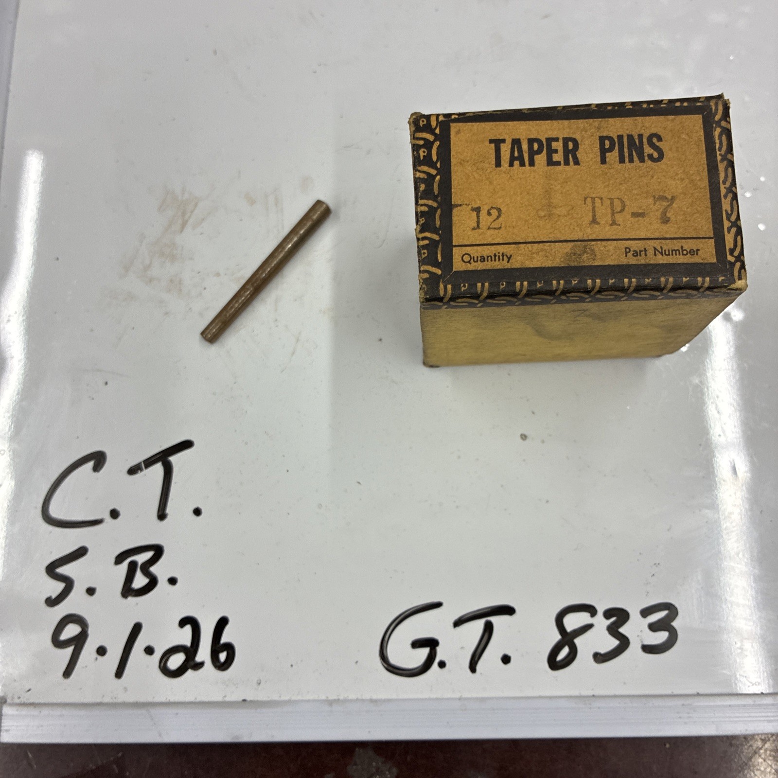 PERFECT Auto Products Taper Pins TP-7 Sold Individually NOS