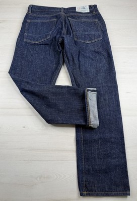 Carters Watch The Wear Selvedge Denim Jeans Straight Dark Wash Button Fly 32x29