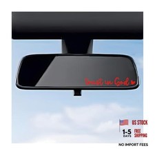 Trust in God Rearview Mirror Decals, Automotive Vinyl Rear View 4PCS Red