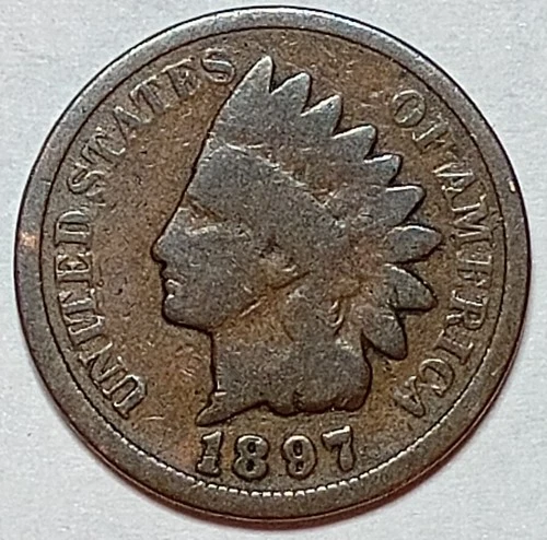 Indian Head Penny Lot of "1"VERY NICE 1897 GOOD OR BETTER° $ FREE SHIPPING $#180