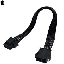 Versatile 2-Pack 8 Pin CPU Power Supply Extension Cables - Tangle Free 9.5-Inch
