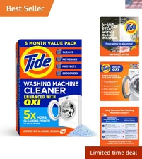 Washing Machine Cleaner - Fresh Scent, 13.2oz Powder, 5- Supply