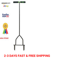 Manual Lawn Aerator Steel Handle Model ID 6C Long-Handled Garden Tool for Soil