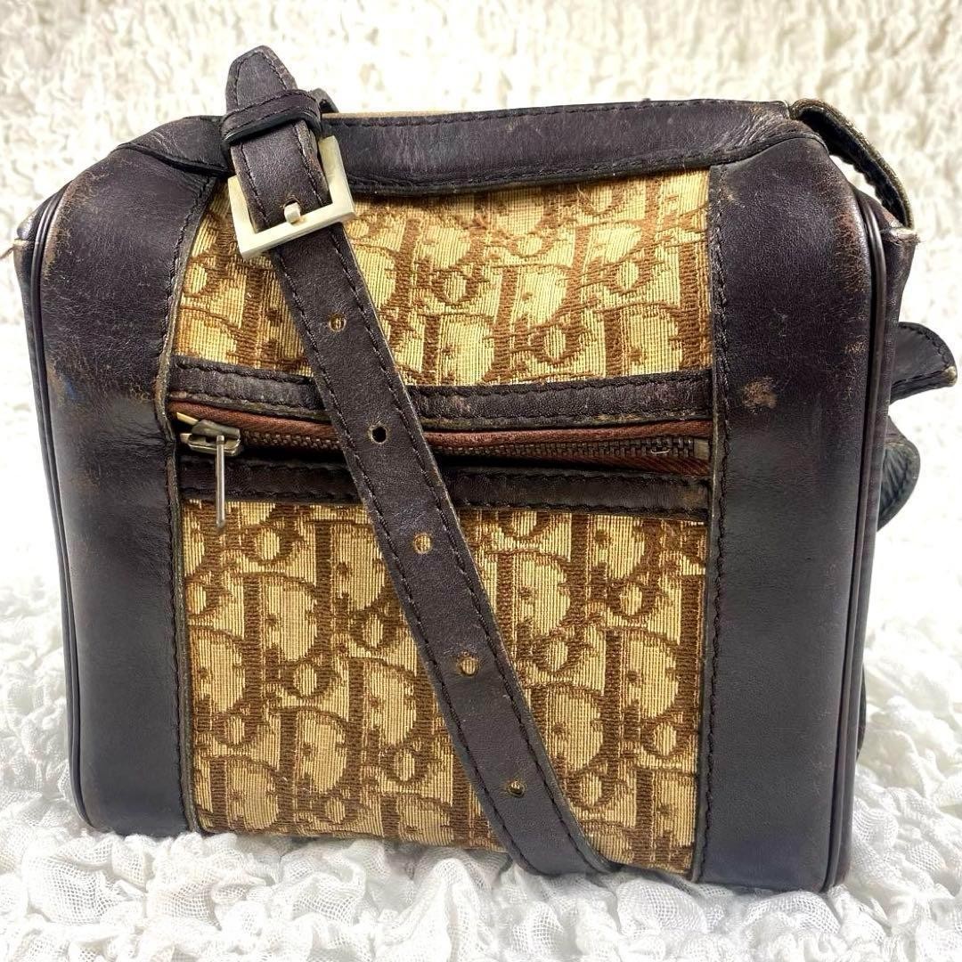 Christian Dior Shoulder Clutch Bag Canvas Leather Brown Beige Authentic thumbnail 10