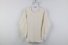 Vtg 70s Streetwear Mens Medium Blank Thermal Waffle Knit Long Sleeve T-Shirt USA