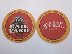 COLORADO Rail Yard Ale ~ Hear the Train Beer Coaster ~ WYNKOOP Brewing ~ Denver