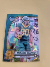 MONARAY BALDWIN  2024 BOWMAN CHROME  "U" #163 TEAL LAVA BAYLOR  WR