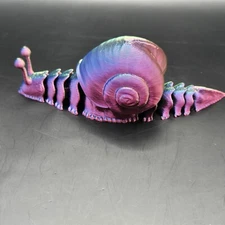 Giant Snail Articulated Figure 3D Printed  Collectable Multi Color