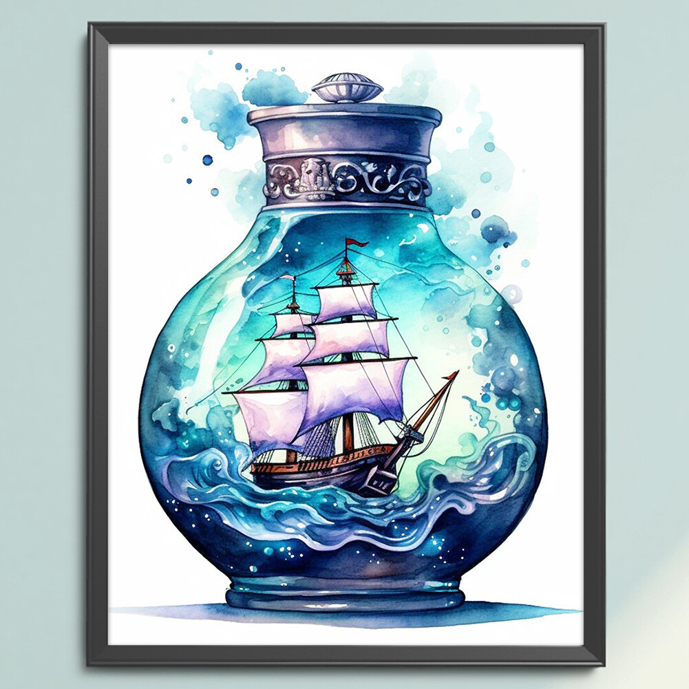 Full Embroidery Eco-cotton Thread 14CT Print Landscape Cross Stitch ...