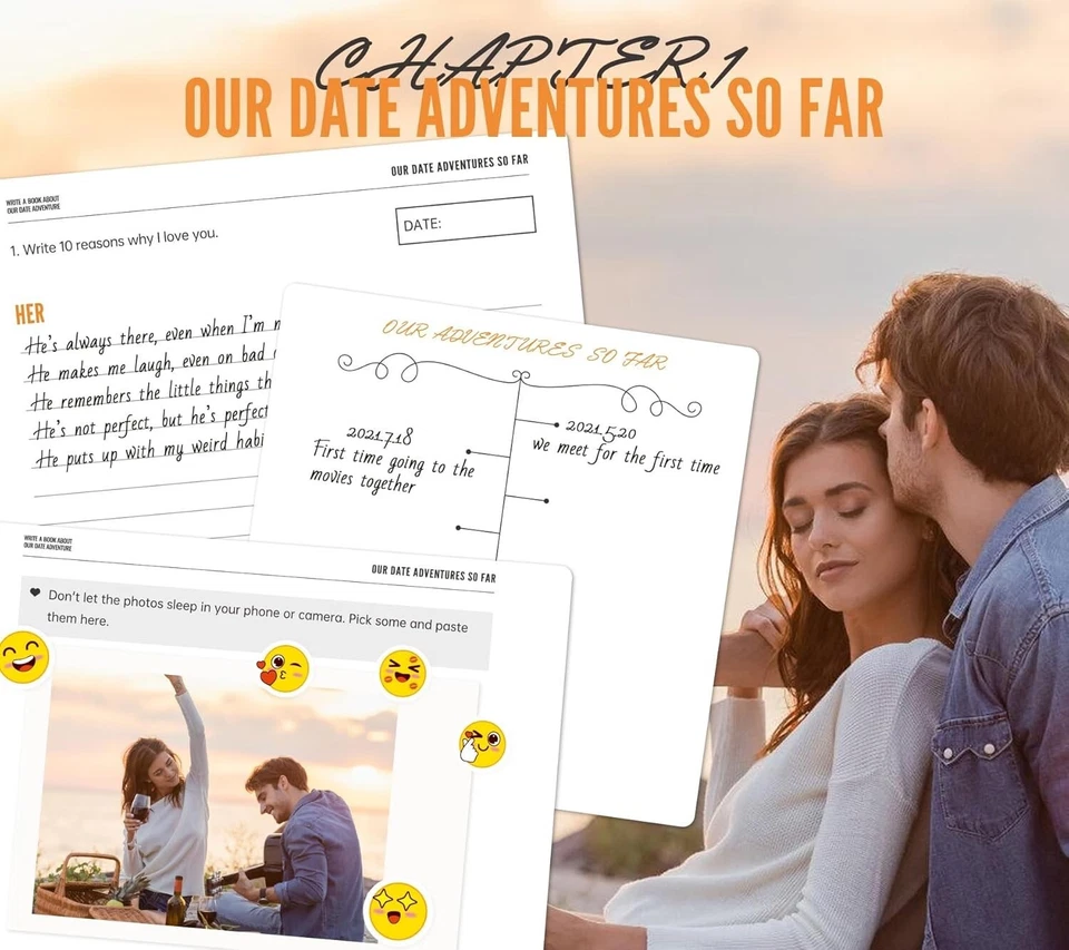 Парный альбом даты, 50 уникальных царапин приключения, подарки на годовщину - Изображение 2 из 4