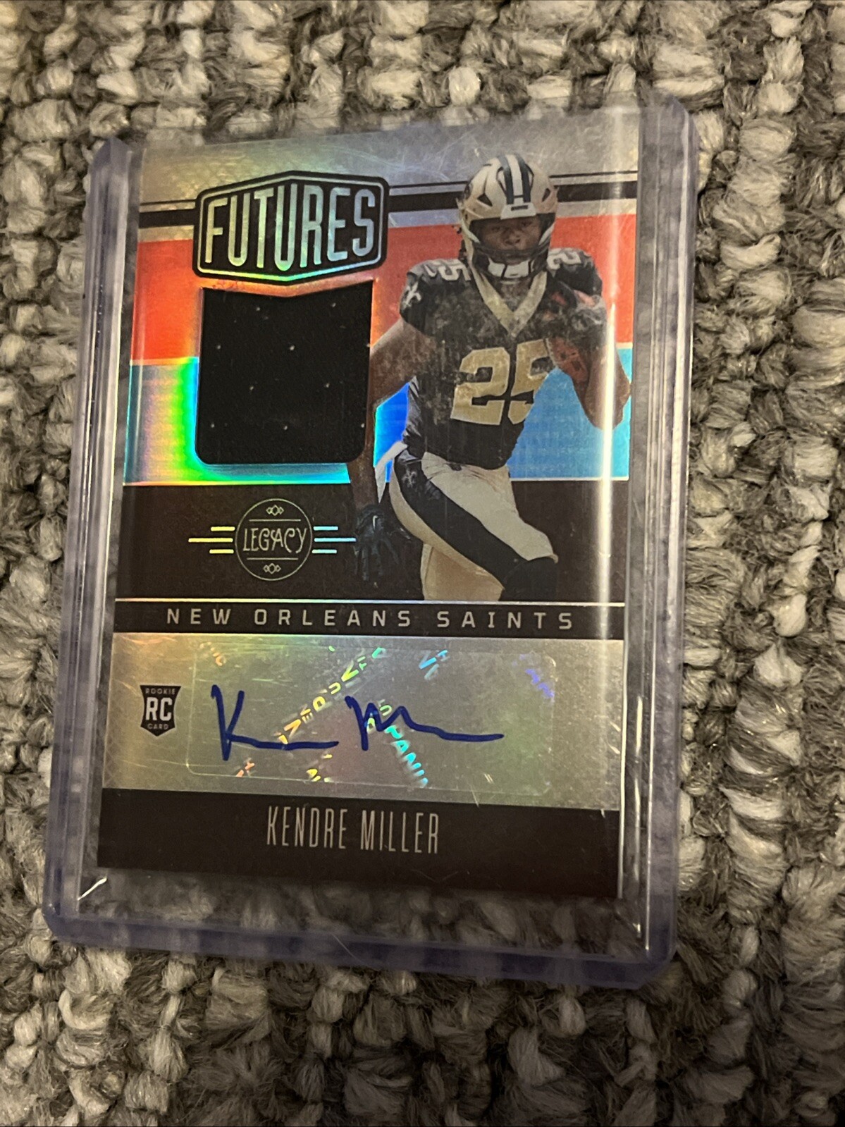Kendre Miller 2023 Panini Legacy Football Futures RPA /249 RC Saints Patch Auto view 5