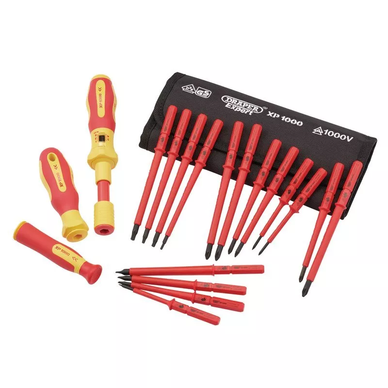 Draper XP1000 VDE Interchangeable Torque Screwdriver Set 19 Piece 81762