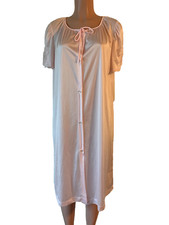 Vtg. Nightgown Lorraine Womens Pink ANTRON III NYLON Short Sleeve - Size Medium