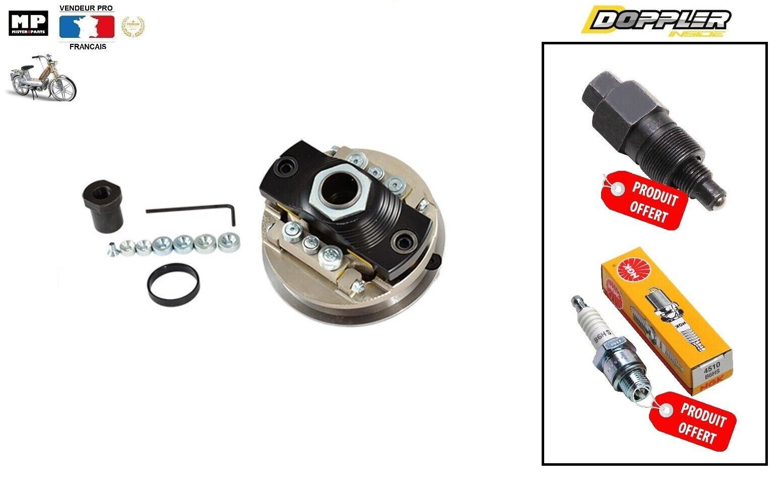Variateur DOPPLER ER3 sans embrayage : boostez l'accélération de votre 103 Vogue