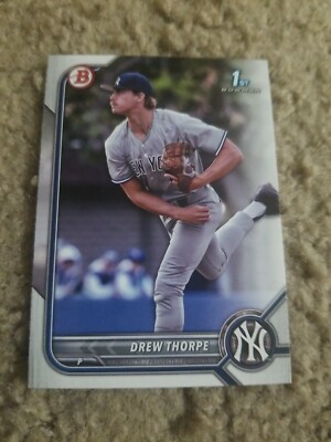 DREW THORPE 2022 BOWMAN DRAFT CARD #BD-25 PADRES/YANKEES (FIRST PROSPECT BASE)