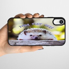 Personalised Hedgehog iPhone Case Slim Silicone Phone Cover All Models Gift KS05