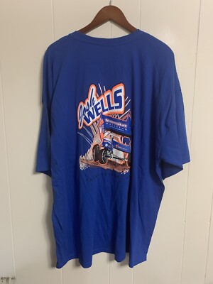 Gildan 4XL Dirt Track Racing T-Shirt Josh Wells Thomasville PA Double Sided #D1