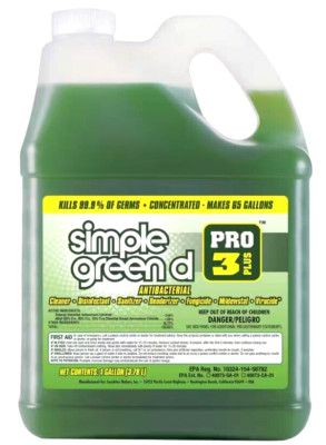 Simple Green Pro 3 Plus Antibacterial Cleaner, Concentrate Makes 65 Gallons