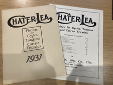 Original NOS Chater Lea catalogue & price list. 1931. Superb condition!