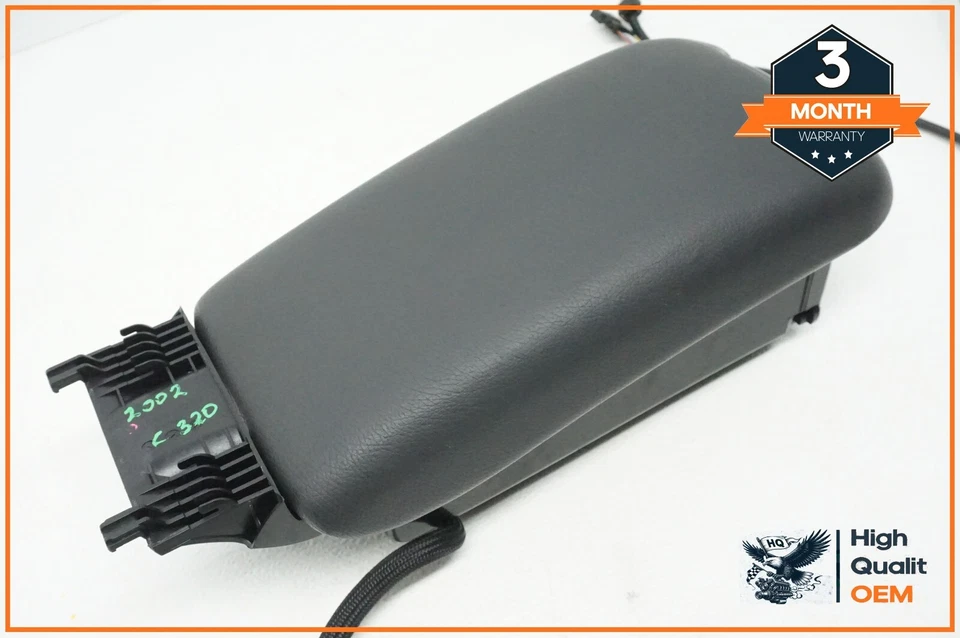 Mercedes W203 C230 2001-2005 consola central tapa cubierta reposabrazos almacenamiento negro OEM Foto 3 de 4