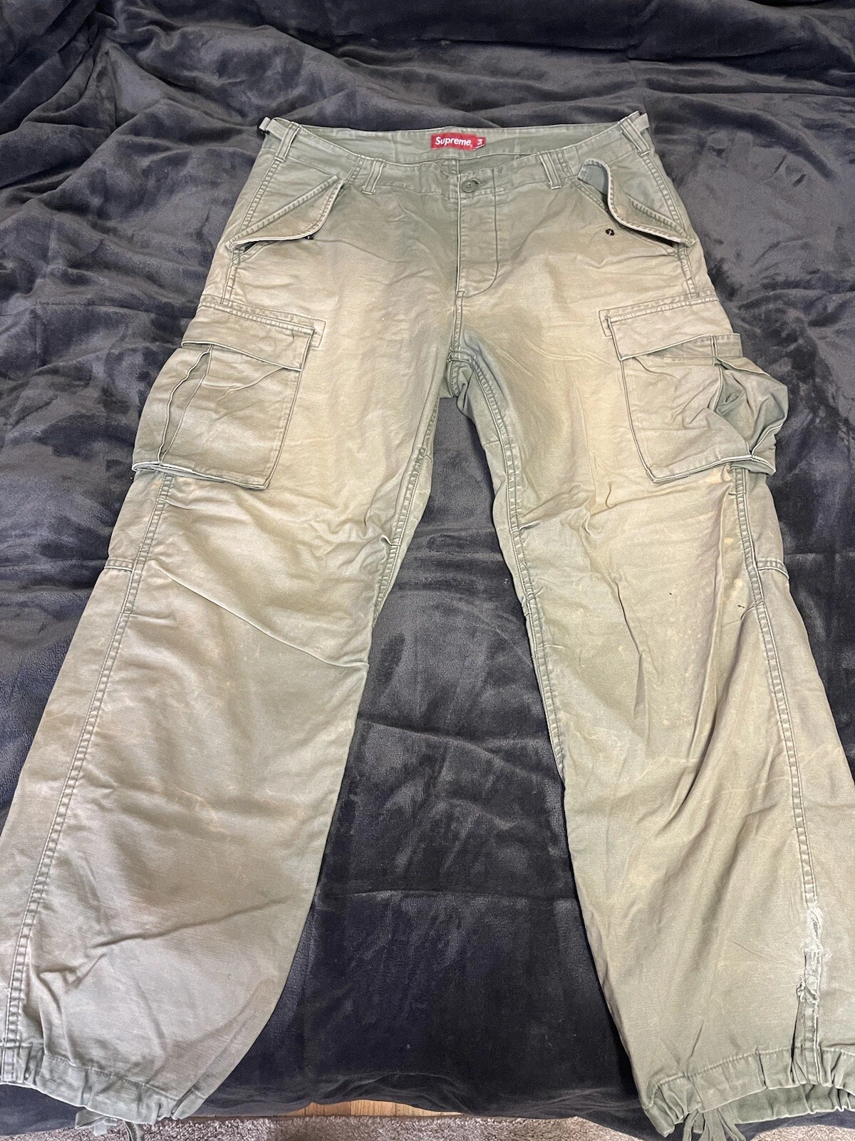 Pantalon cargo / armée vert coton épais SUPREME taille 34
