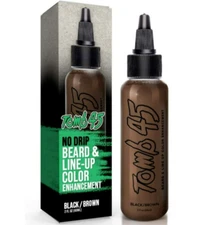 Tomb45 No Drip Beard & Line Up Color Enhancement Onyx Brown/Black 2 oz/60 ml NEW