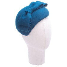 Teardrop Womens 40s Retro Wool Felt Fascinator Pillbox Hat Bow Tam Beret A625