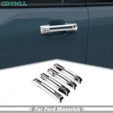 For Ford Maverick 2022-2024 ABS Chrome Exterior Door Handles Cover Trim 4PCS