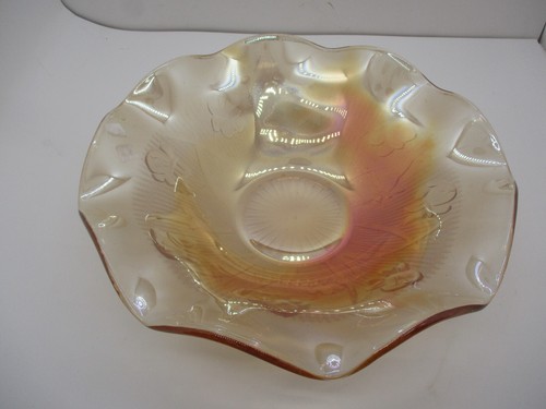 Vintage Jeannette Glas Iris und Fischgrät Schüssel 11,5"
